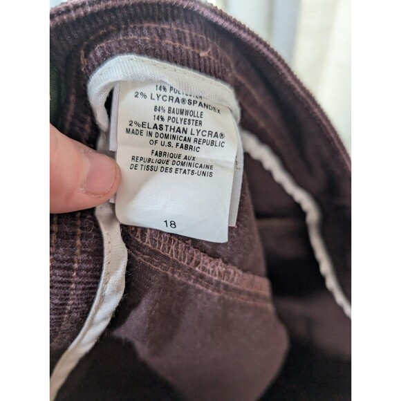 Eddie Bauer Women's Corduroy Cargo Skirt Purple Button Pockets Size 18 - Picture 8 of 8